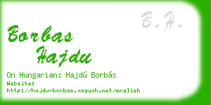 borbas hajdu business card